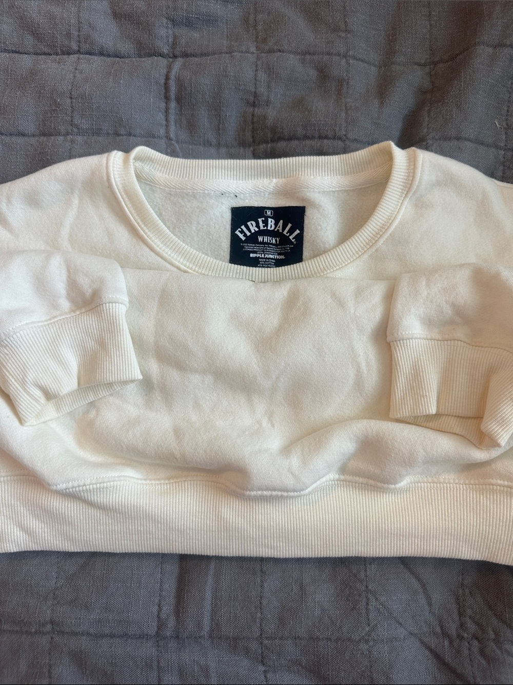 Fireball Whisky Branded White Crewneck Sweatshirt - Picture 2 of 3